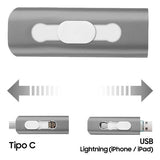 EAN 8434847047027 - COOL Accesorios 8434847047027 unidad flash USB 128 GB USB Type-A/USB Type-C/Lightning Gris imagen 4