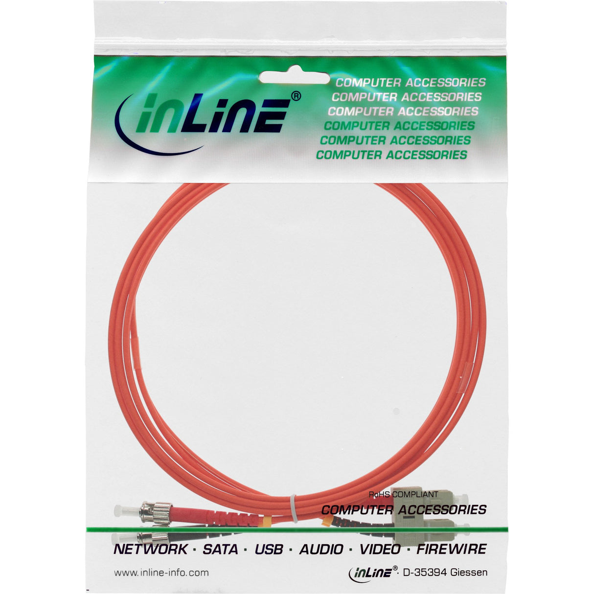 EAN 4043718248995 - InLine 82504 Cable de fibra óptica e InfiniBand 0,5 m 2x SC 2x ST Naranja imagen 2