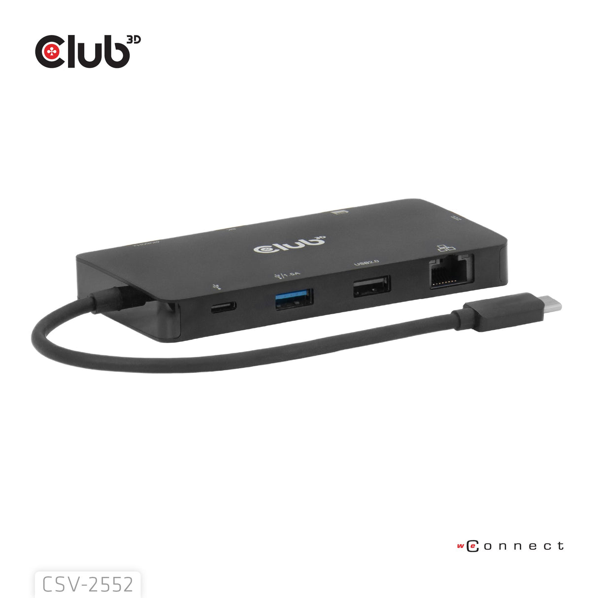 EAN 8719214473556 - CLUB3D CSV-2552 hub de interfaz USB Tipo C 5000 Mbit/s Negro imagen 8
