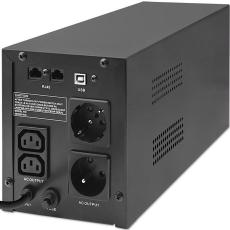 EAN 5901878537702 - Qoltec 53770 sistema de alimentación ininterrumpida (UPS) Línea interactiva 1,5 kVA 900 W 2 salidas AC imagen 2