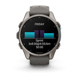 Garmin Fenix 9 Titanio Con Correa De Silicona En Gris Smartwatch 43mm