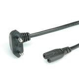 Roline Netzcable Euro-Stecker Abgewinkelt Auf C7 2pol. Schwarz 1,8m
