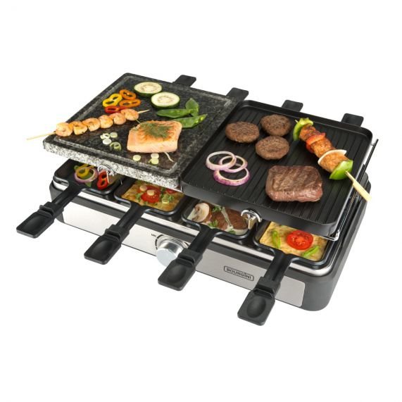 Plancha De Asar Bourgini Gourmette Raclette Grill Plus 8 Personas