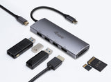 Equip Adaptador Usb-C -> Hdmi, 3xusb3.0, Pd, Sd, Tf4k60hz 0.15m Sw