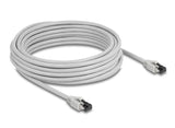 Cable De Red Delock Rj45 Cat.8.1 S/Ftp 10 M Bis 40 Gbps Gris