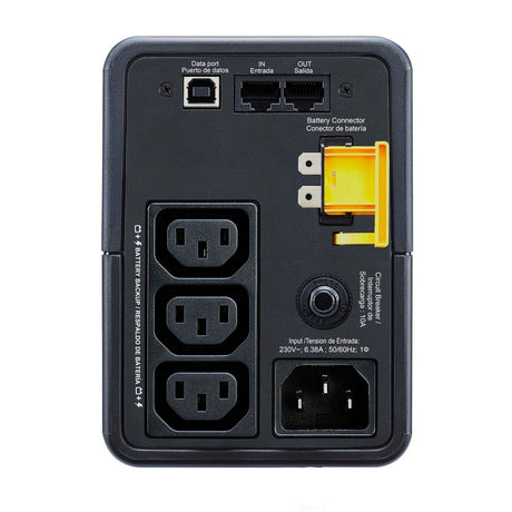 EAN 0731304435648 - APC Back-UPS sistema de alimentación ininterrumpida (UPS) Línea interactiva 0,5 kVA 300 W 3 salidas AC imagen 3