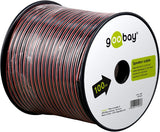 Bobina De 100 Metros Cable Altavoz Rojo-Negro 2x4.00mm Cca-Pvc  Cpr Eca Goobay