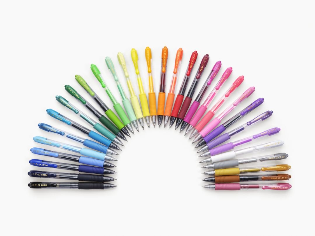 Caja De Bolígrafos De Tinta De Gel Retráctil Pilot G-2 12 Unidades Negros