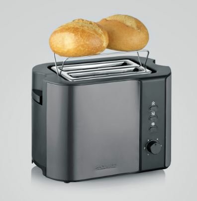 Tostadora Automática Severin At 9573 Gris/Negro, 800 Vatios,  2 Rebanadas 4008146045684