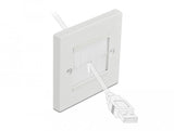 Delock Cablemanagement Abdeckblende 86 X 86 Mm Mit Weissen Bürstenstreifen