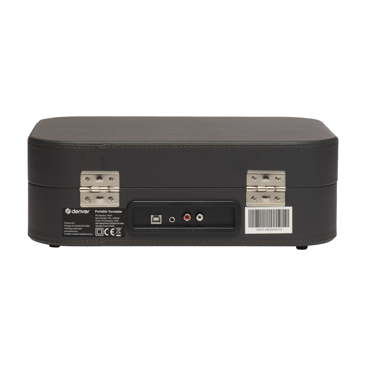 EAN 5706751090370 - Denver VPL-130DGR tocadisco Tocadiscos de tracción directa Negro Semiautomático imagen 24