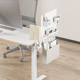 Pegboard Office Rail Storage System, Blanco