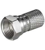 Twist-On F-Plug Connector 7.3 Mm - Copper-Nickel, Big Nut