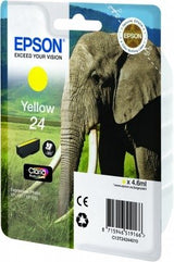 Epson Elephant Cartucho 24 Amarillo Para Expression Photo Xp-55, 750, 760, 850, 860, 950, 960, Expression Premium Xp-750, 850