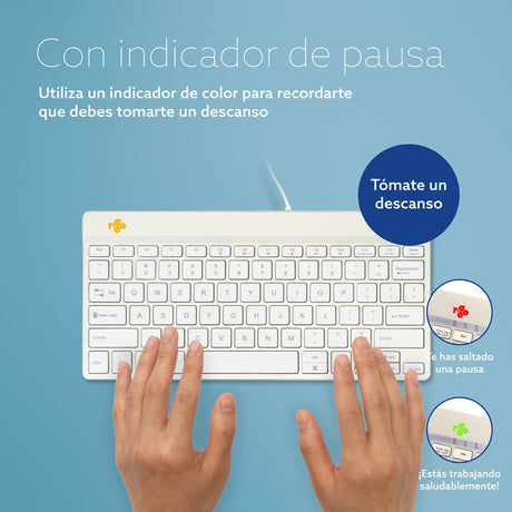 EAN 8719274491729 - R-Go Tools RGOCOUSWDWH teclado Oficina USB Inglés imagen 11