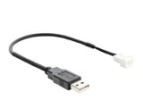 Delock Lüftercable Usb 2.0 Typ-A Stecker Zu 3 Pin (2 Pins Belegt) Lüfteranschluss-Stecker 20 Cm