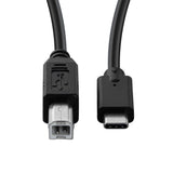 Usb 2.0 Plug (Type B) > Usb-C Plug Cable, Black, 1 M - Usb 2
