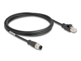 Delock 80810 Cable M12 Codificado A 8 Pin Macho A Rj45 Macho Pvc 2 M