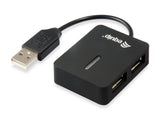 Equip Hub Usb 2.0 Life 4 Puertos Mini Hub Travel Negro 128952
