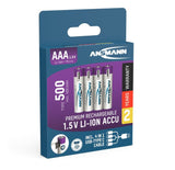 Ansmann 1311-0028 Baterías Recargables Litio Micro Aaa Tipo 500 (Min. 400 Mah) Pack  4