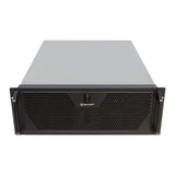 Caja Rack 19" Unykach 4u Sin Fuente Negro Plata 6 Bahias Int 1xusb2.0 1xusb3.0 1xusb-C