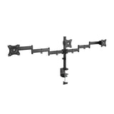 Tooq Soporte De Mesa Con Brazos Articulados Para 3 Monitores De 13"-27" - Giratorio E Inclinable - Gestion De Cables -