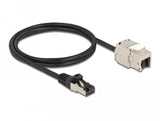 Delock Cable Rj45 Stecker Zu Keystone Modul Rj45 Buchse Cat.6a 1 M Schwarz
