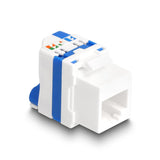 Delock 88130 Módulo Keystone Rj45 Hembra A Lsa Cat.6a Sin Herramientas Con Cierre Giratorio Azul
