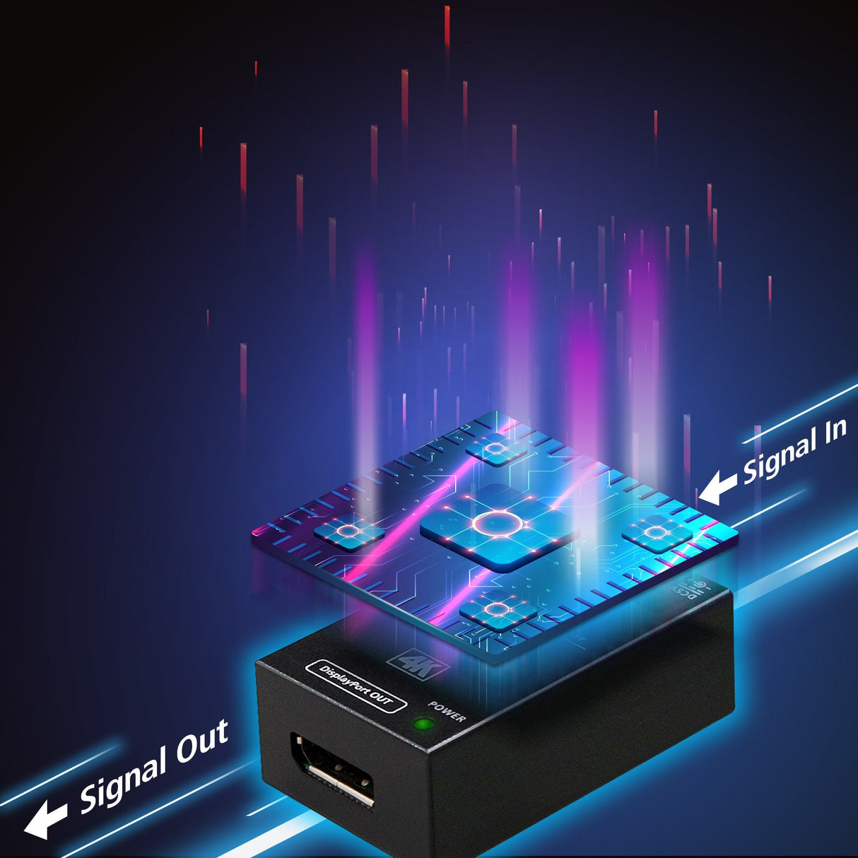 Aten Vb905 4k Displayport Booster, Amplificador De Señal Hasta 5m, Conectable En Cascada