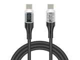 Delock 85409 Cable De De Datos Y Carga Rápida Usb 2.0 Usb Type-C Macho A Macho Pd 3.0 100 W Con Indicación De Potencia Transparente 2 M