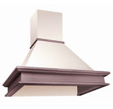 Campana Extractora Akpo Wk-4 Rustica 450 M³/H De Pared Beige, Madera