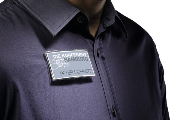 Etiqueta Para Nombre Durable Convexa Con Imán 40x75 Mm Pack De 25