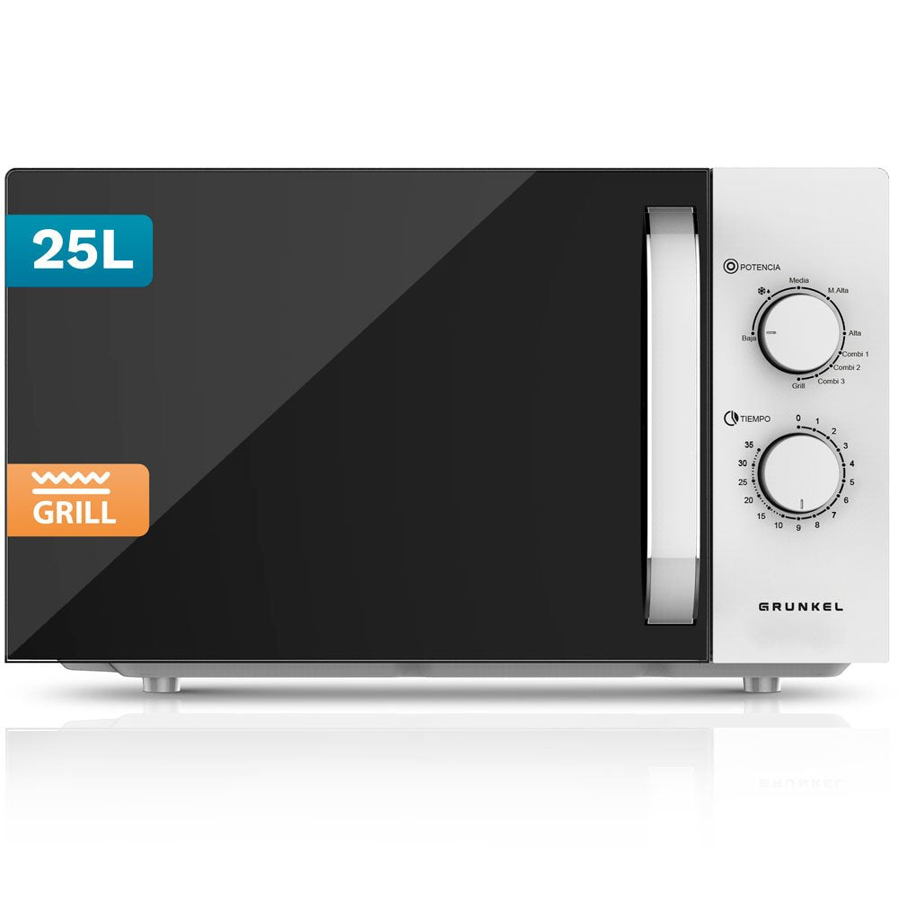 Microondas Grunkel Mwg-25grill 850w Capacidad 25l Funcion Grill Blanco