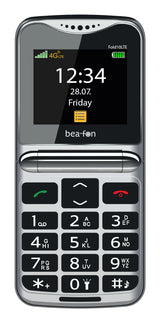 Beafon Fold10 Lte - 4g, Silver Line, Grosstastenklapphandy, Negro-Silber