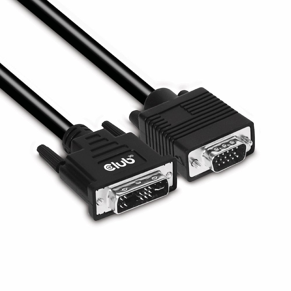 EAN 8719214471514 - CLUB3D DVI-A TO VGA CABLE M/M 3m/ 9.8ft 28 AWG DVI-D Negro imagen 1