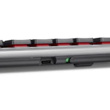 Lenovo 4y41v37355, Tenkeyless (80 - 87 %), Con Cable & Inalámbrico, Usb + Rf Wireless + Bluetooth, Optischer Schlüsselschalter, Led, Gris