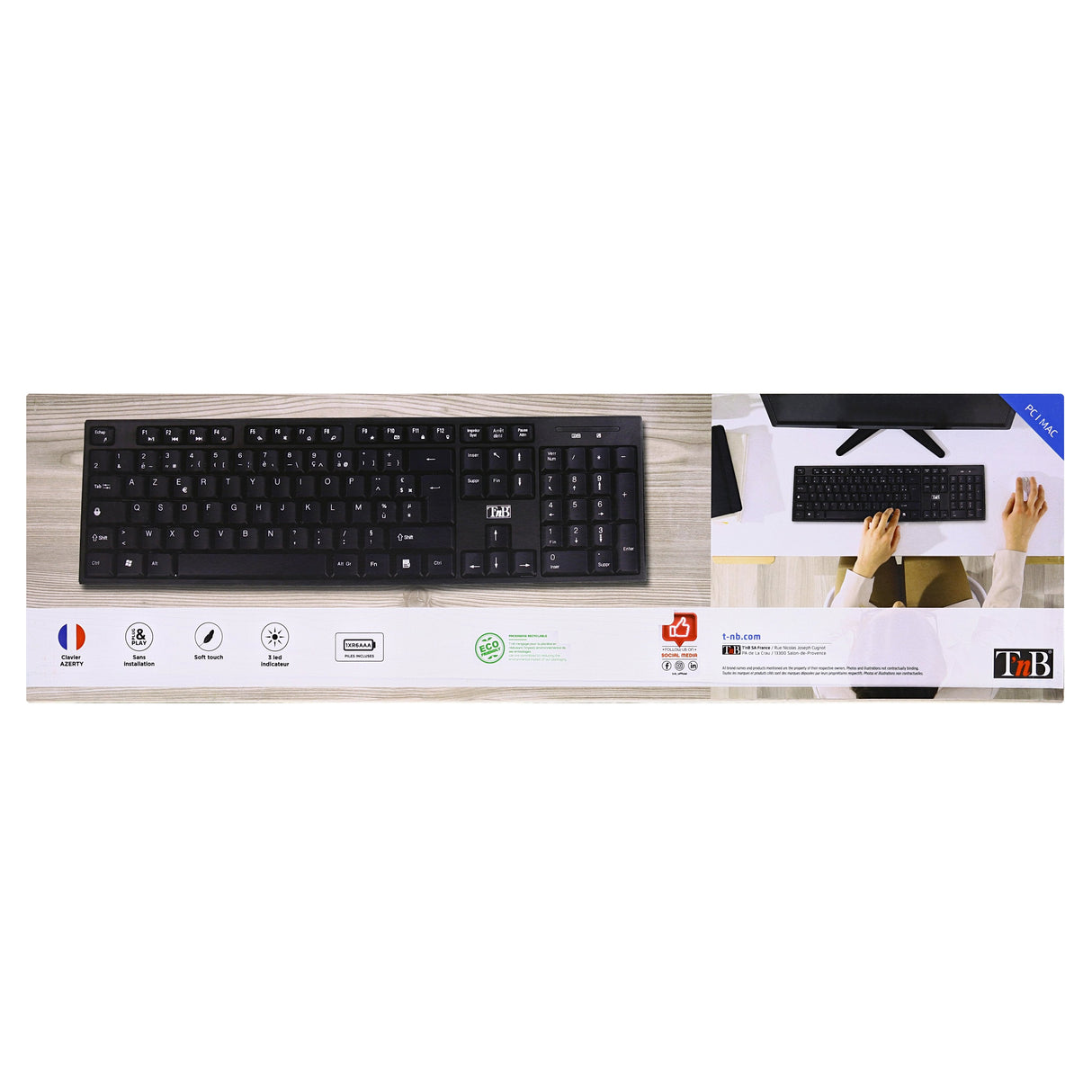 Teclado Inalámbrico T Nb Classy (Negro)