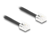 Delock Telefoncable   Spiralcable Rj11 Stecker Zu Rj11 Stecker Schwarz 1 M