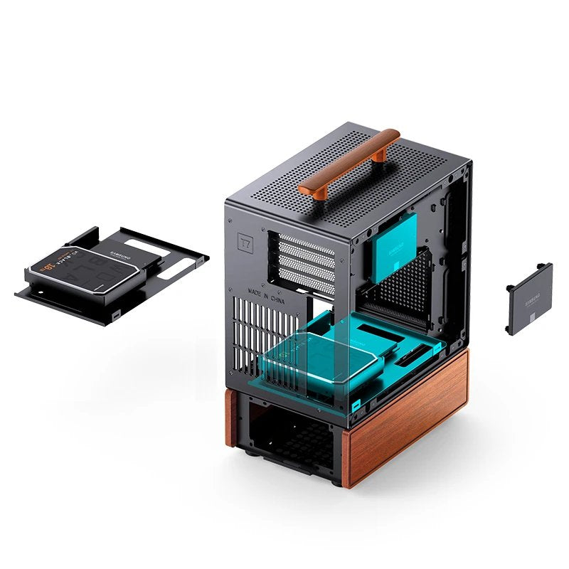 Jonsbo T7 Pc-Gehäuse, Midi-Tower, Matx, Tempered Glass - Schwarz