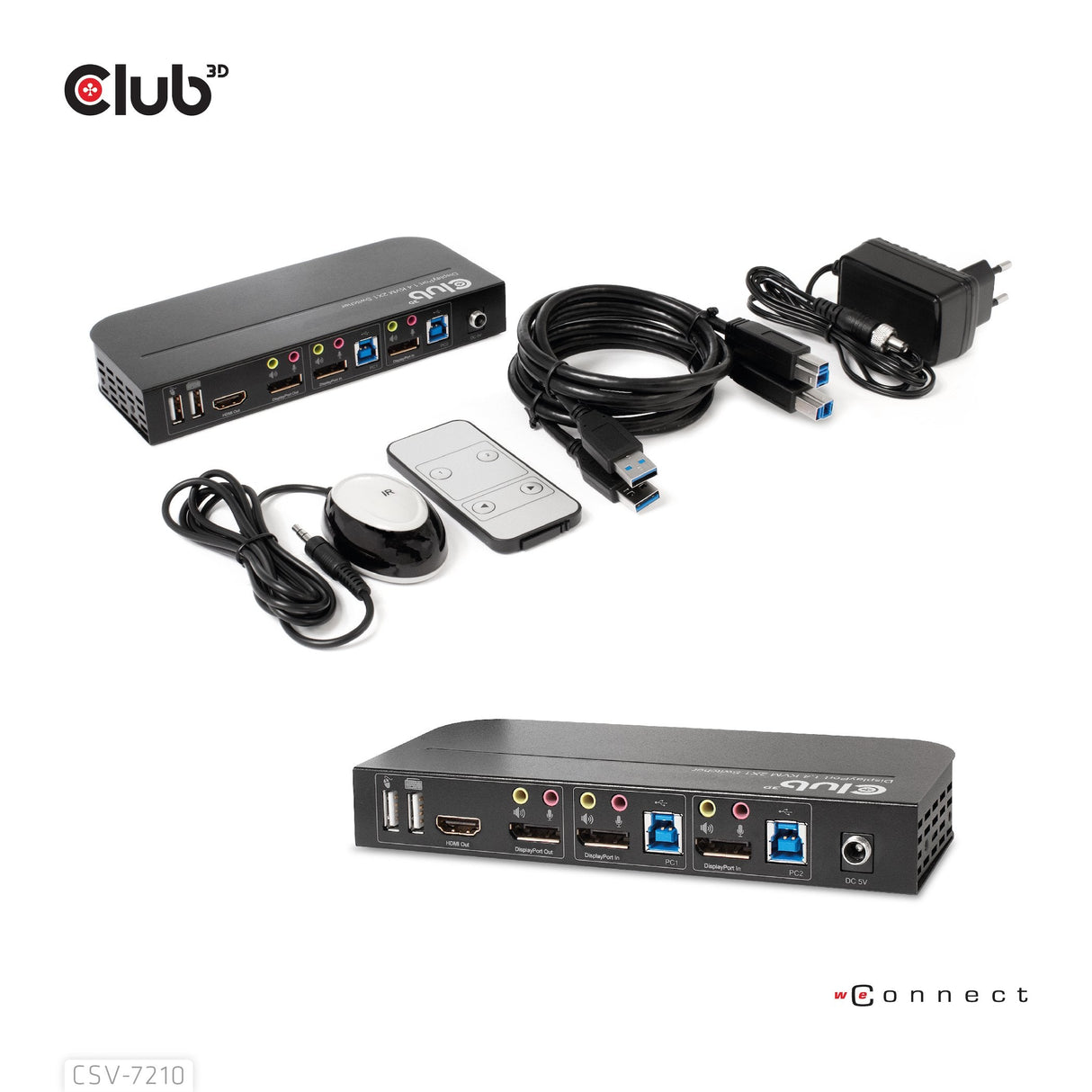 EAN 8719214472238 - CLUB3D CSV-7210 interruptor KVM Negro imagen 4