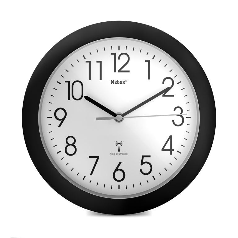 Mebus 52450 Reloj De Pared Negro