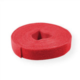 Cinta De Velcro A Rollo 10mm Rojo 25m