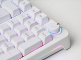 Teclado Mars Gaming Mkprowyfr Mecanico Rgb Silent Switch  Rueda De Control Frances Color Blanco