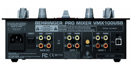 EAN 4033653130363 - Behringer VMX100USB mezclador DJ 2 canales Negro imagen 3