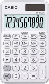 Casio Sl-310uc-We, Bolsillo, Calculadora Básica, 10 Dígitos, 1 Líneas, Batería/Solar, Blanco