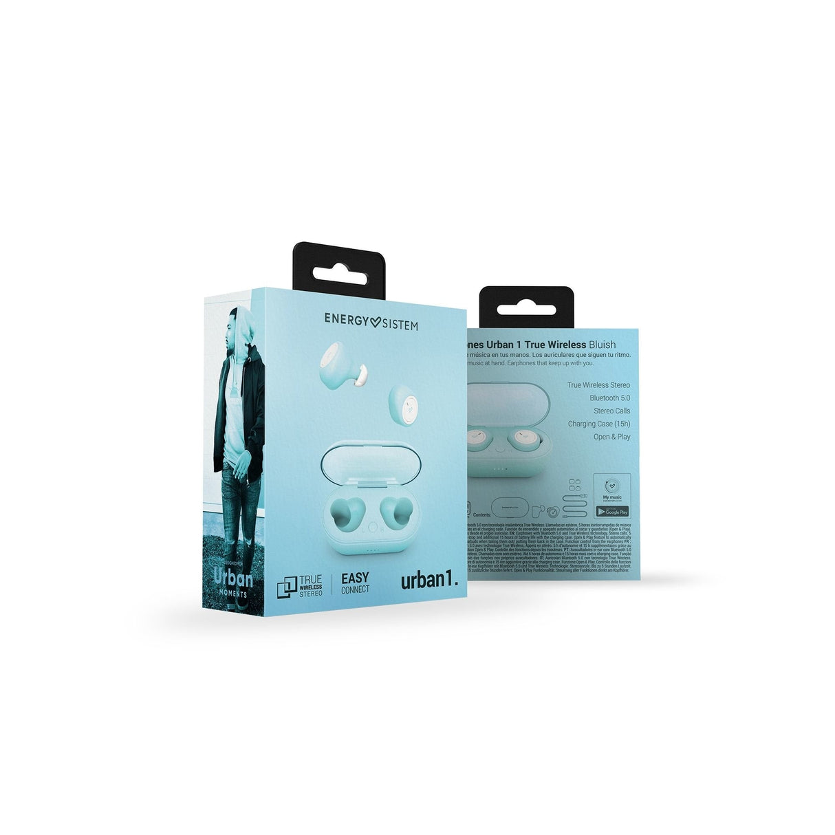 Energy Sistem Earphones Urban 1 True Wireless Auriculares Inalámbricos Azules