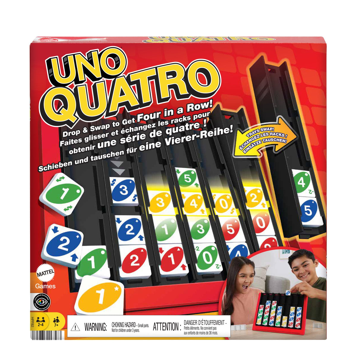 Mattel Games Uno Quatro, Juego De Mesa