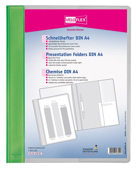Veloflex Carpeta Din A4extra Ancho Pvc Verde Claro
