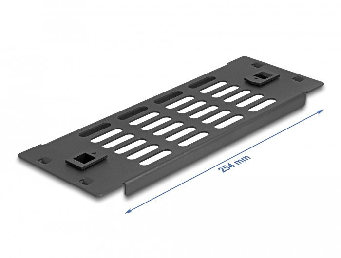 Delock 66986 Panel De Gabinete De Red Con Ranuras De Ventilación Sin Herramientas De 10? 2u Negro