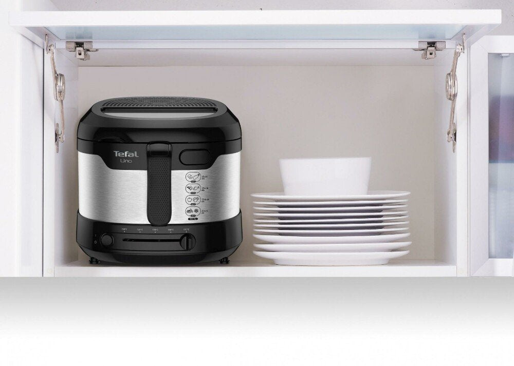 Tefal Ff215d Freidora Sencillo Negro, Acero Inoxidable Independiente 1600 W